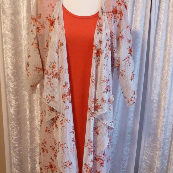 LuLaRoe sexy sheer open front duster kimono style - Picture 1 of 7